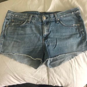 Rag & Bone denim cut off shorts